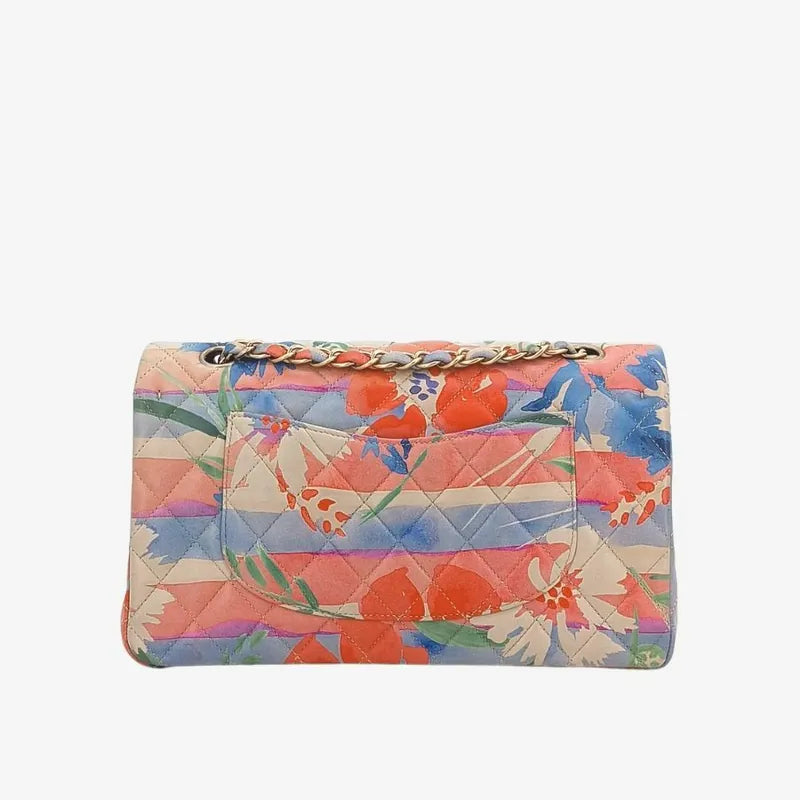 sh009-chanel-vintage-pink-lambskin-tropical-flower-print-classic-double-flap-bag