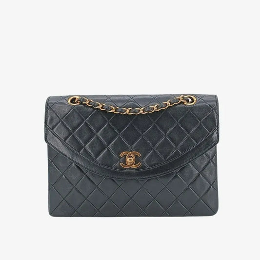 c442-chanel-vintage-black-lambskin-quilted-flap-bag
