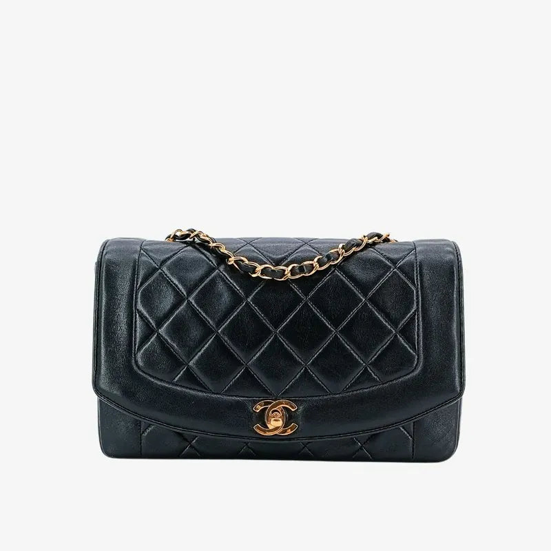 ju212-chanel-vintage-black-lambskin-25cm-diana-flap-bag