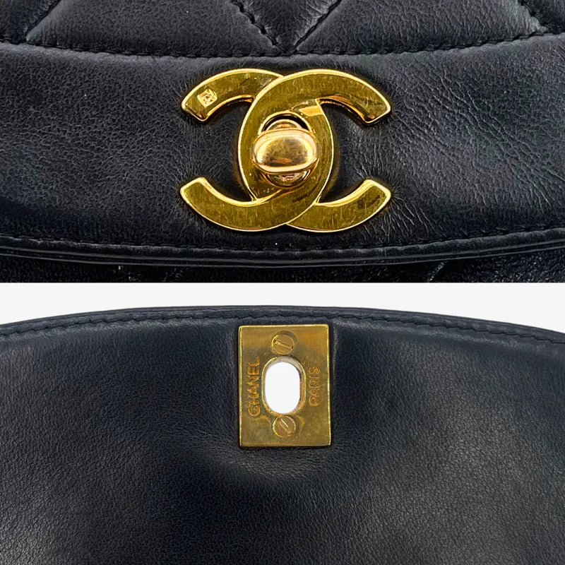jt893-chanel-vintage-black-lambskin-25cm-diana-flap-bag