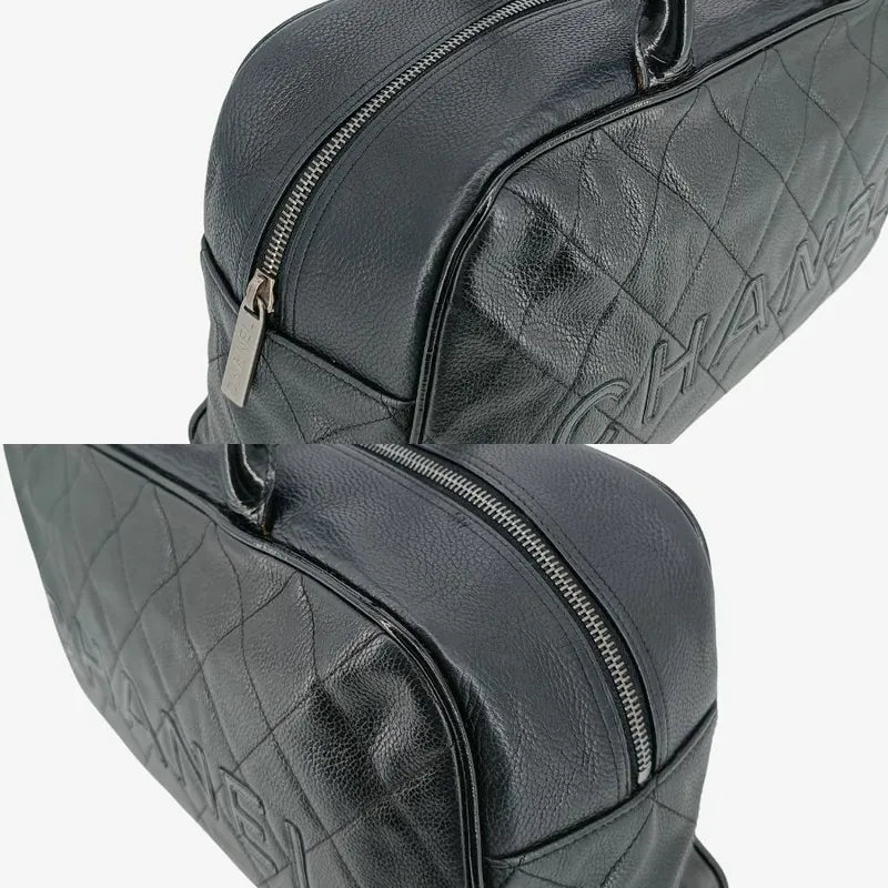 c463-chanel-vintage-black-caviar-leather-boston-bag