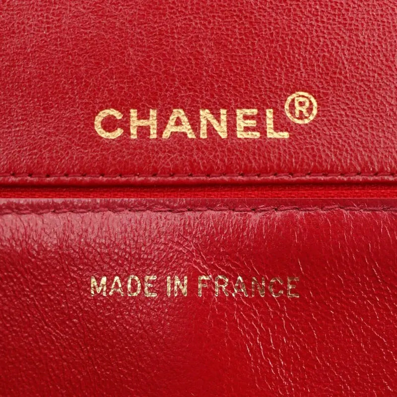 js518-chanel-vintage-red-lambskin-25cm-flap-bag