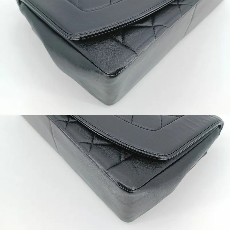 c403-chanel-vintage-black-lambskin-25cm-diana-flap-bag