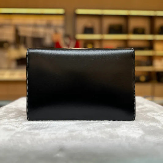 jw677-christian-dior-vintage-black-leather-2-ways-clutch-shoulder-bag