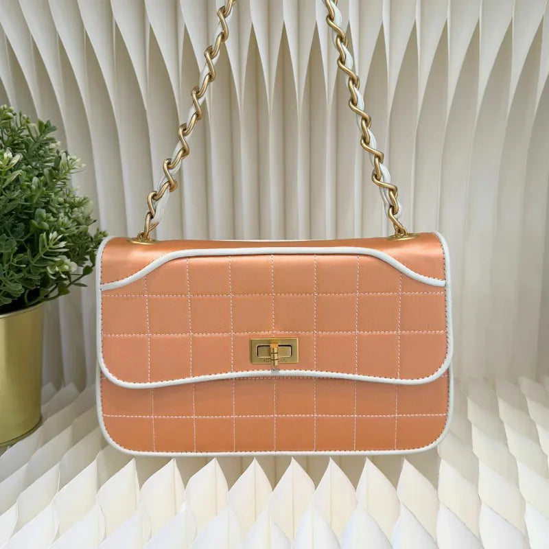 jw441-chanel-vintage-peach-satin-chocolate-bar-flap-bag