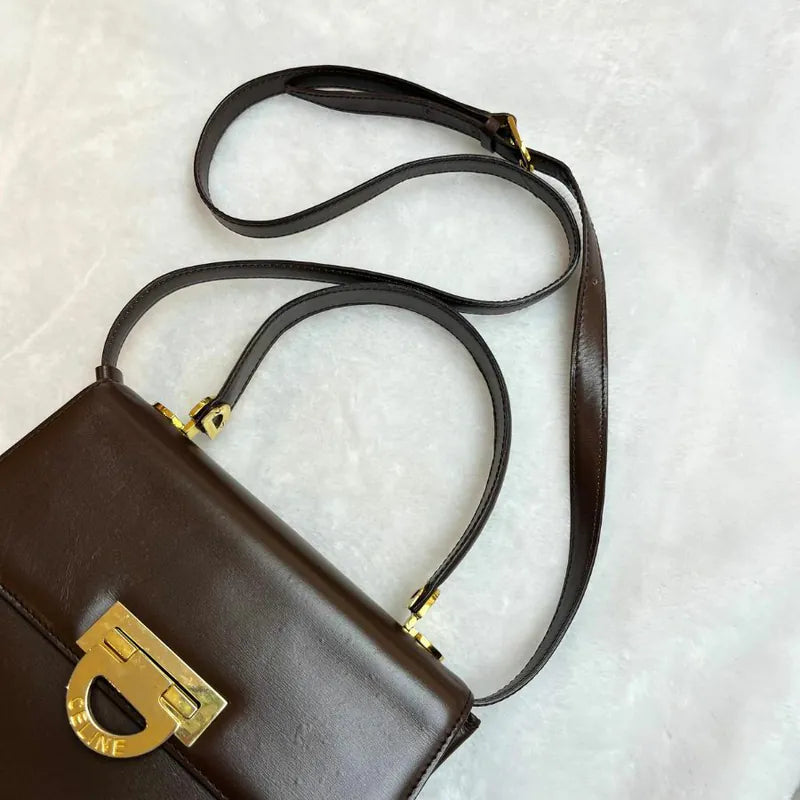 rc847-celine-vintage-brown-leather-handbag