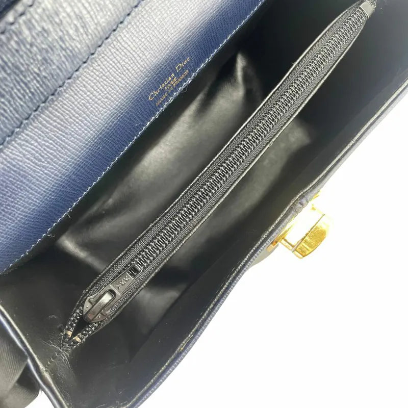 rc931-christian-dior-vintage-navy-leather-gold-hardware-shoulder-bag