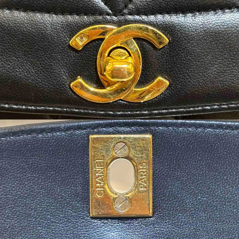 c525-chanel-vintage-black-lambskin-25cm-diana-flap-bag
