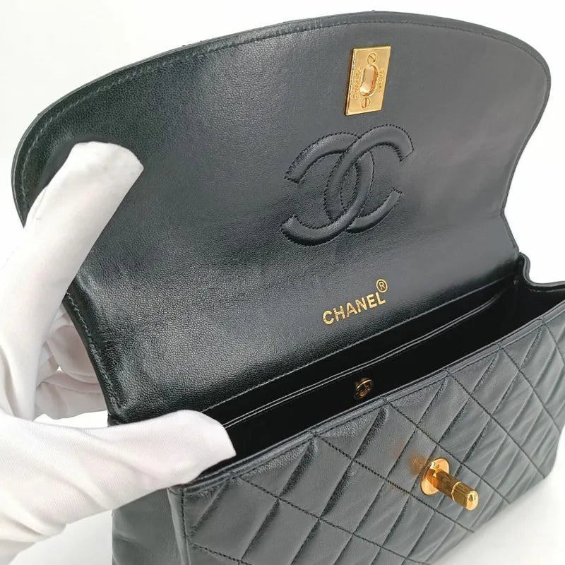jt884-chanel-vintage-black-lambskin-flap-bag