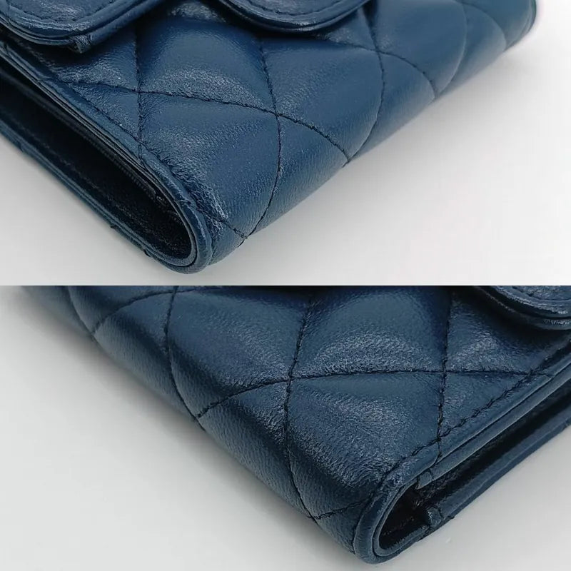 js595-chanel-blue-lambskin-classic-small-flap-wallet
