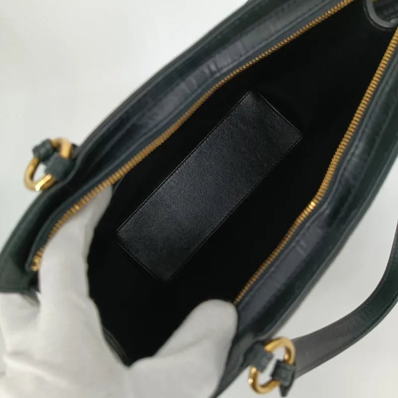 js418-chanel-vintage-black-lambskin-embroidered-logo-tote-bag