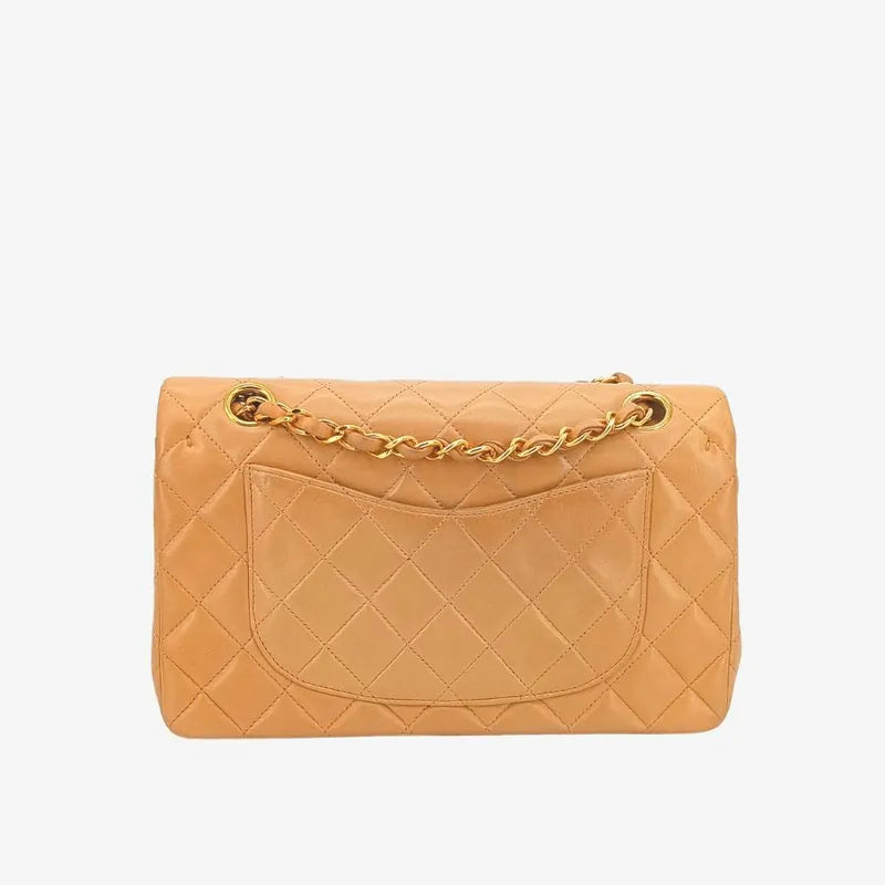 js455-chanel-vintage-beige-lambskin-23cm-classic-flap-bag