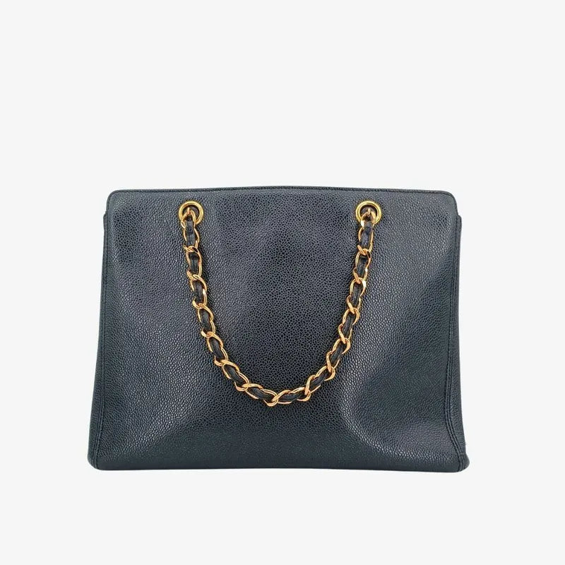 jt048-chanel-vintage-black-caviar-leather-embroidered-logo-tote-bag