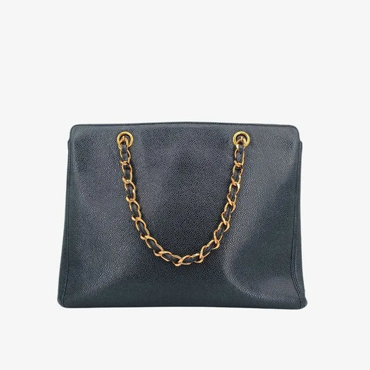 jt048-chanel-vintage-black-caviar-leather-embroidered-logo-tote-bag