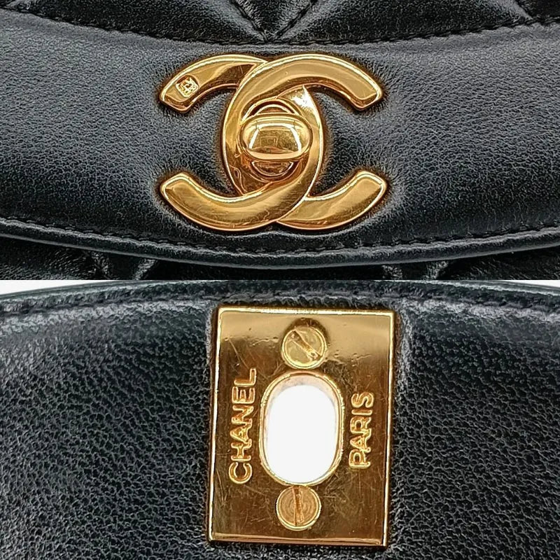 ra062-chanel-vintage-black-lambskin-22cm-diana-flap-bag