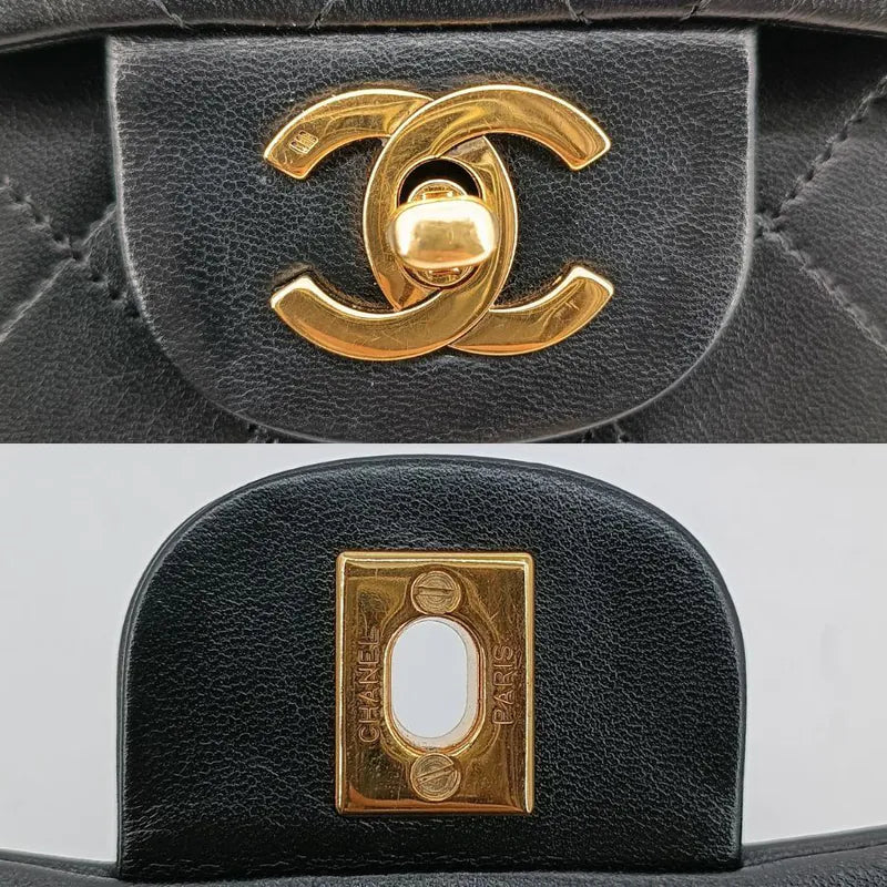 ra893-chanel-vintage-black-lambskin-23cm-classic-flap-bag