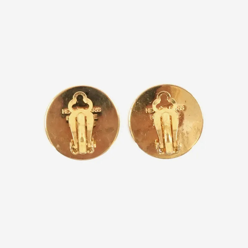 jm734-hermes-vintage-gold-plated-clip-on-earrings