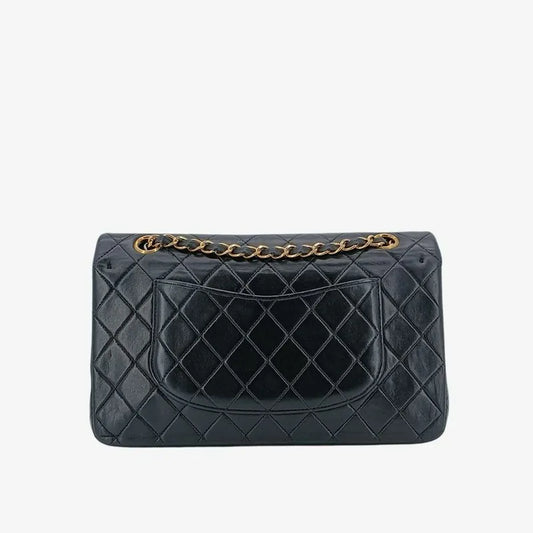 ra840-chanel-vintage-black-lambskin-25cm-classic-flap-bag