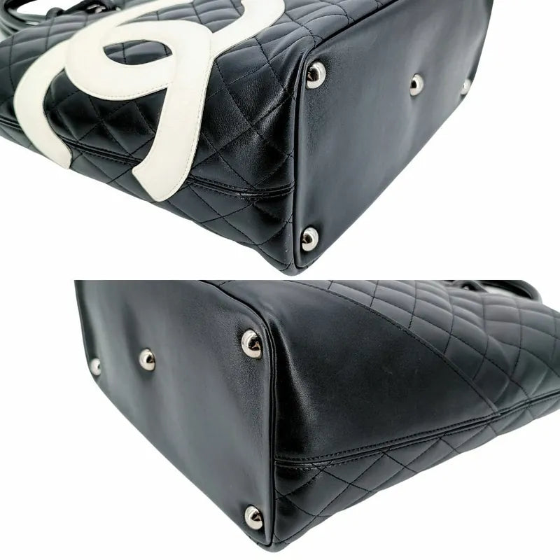 jt344-chanel-vintage-black-calfskin-cambon-tote-bag