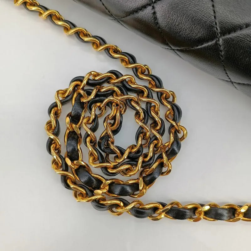 jt916-chanel-vintage-black-lambskin-half-moon-flap-bag