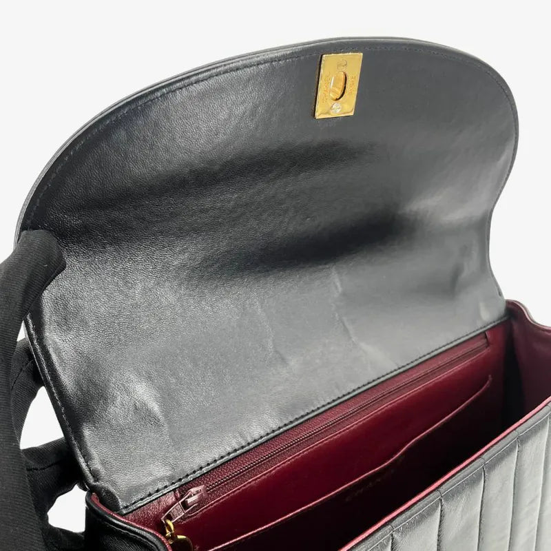 jah183-chanel-vintage-black-lambskin-vertical-flap-bag