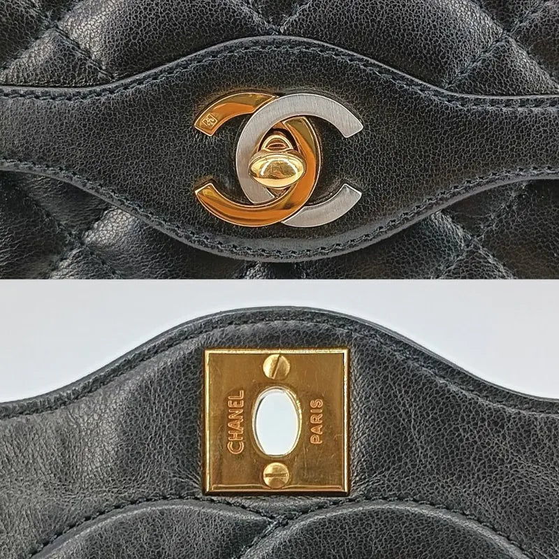 c390-chanel-vintage-black-lambskin-paris-limited-flap-bag