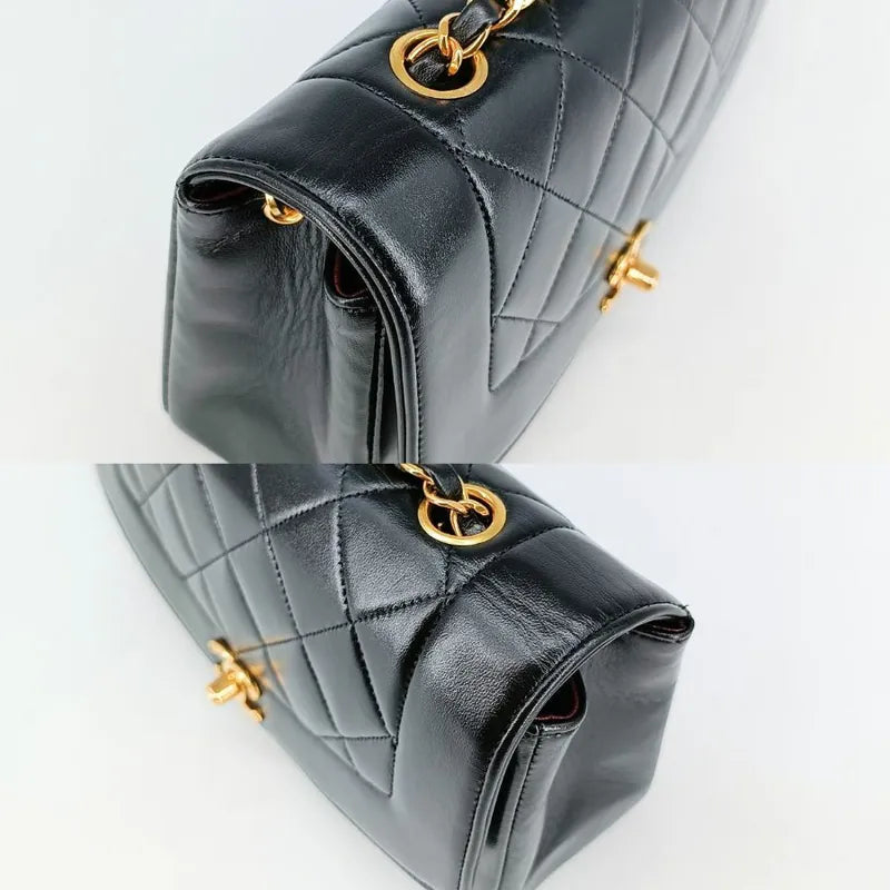 jt420-chanel-vintage-black-lambskin-22cm-diana-flap-bag