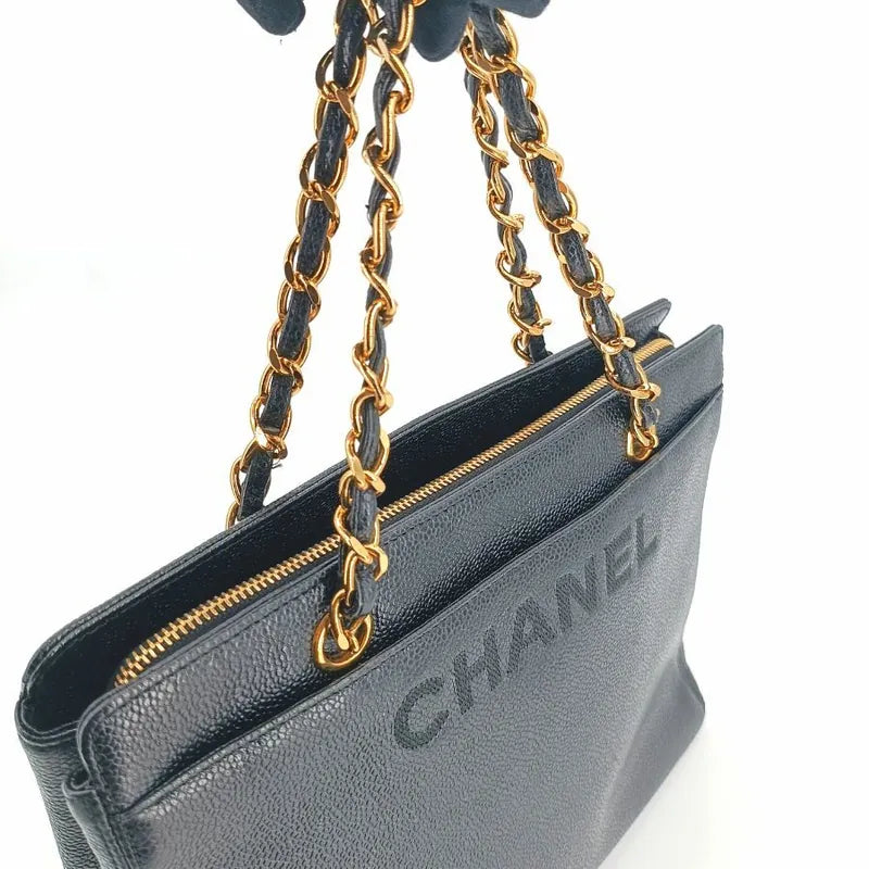 jt048-chanel-vintage-black-caviar-leather-embroidered-logo-tote-bag