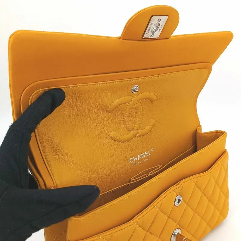 c445-chanel-vintage-yellow-lambskin-25cm-classic-flap-bag