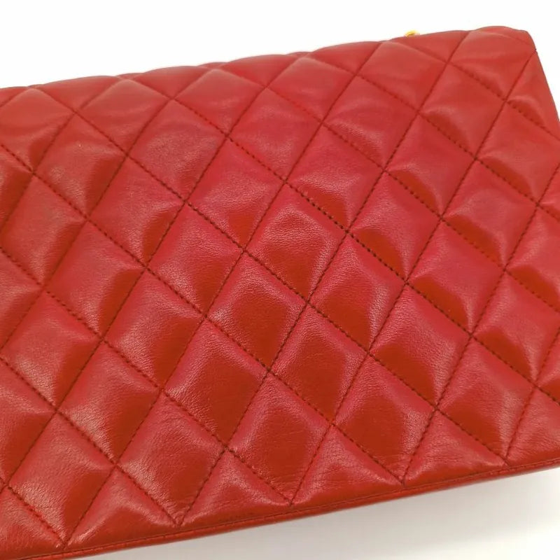 c353-chanel-vintage-red-lambskin-half-moon-flap-bag