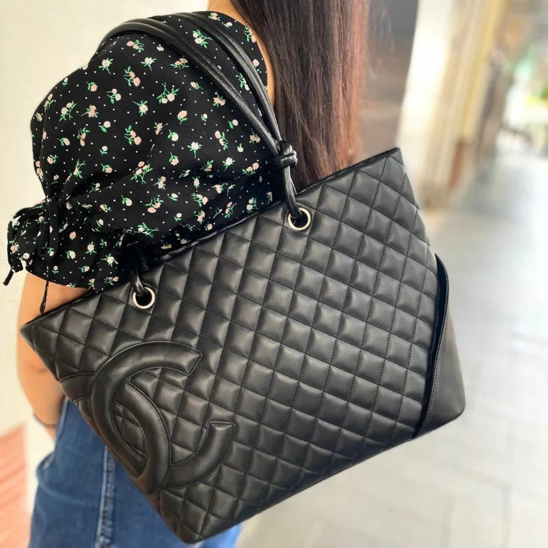 js702-chanel-vintage-black-calfskin-cambon-tote-bag