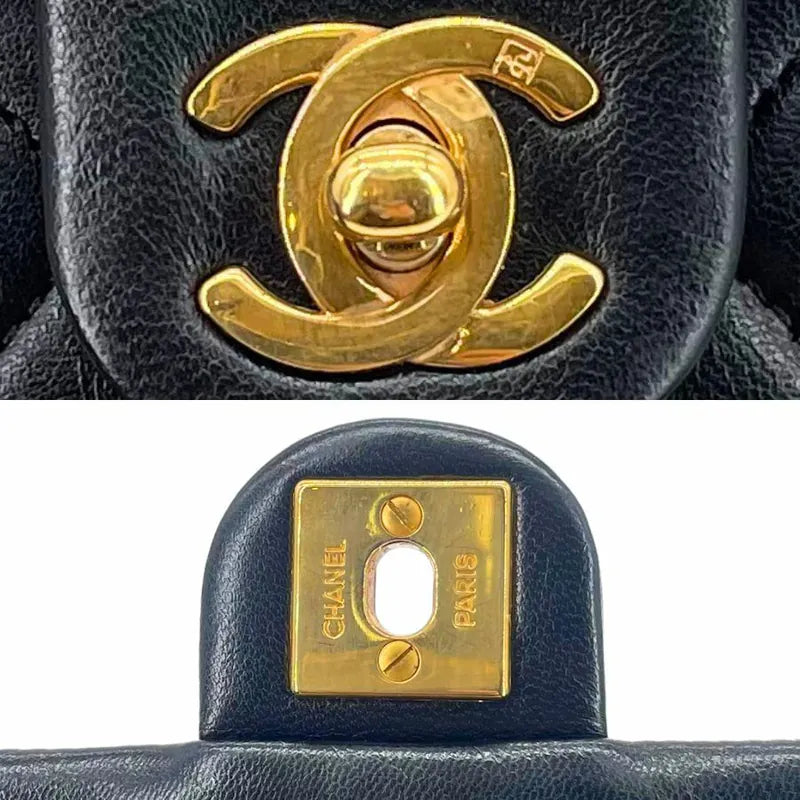 jw671-chanel-vintage-black-lambskin-20cm-mini-square-flap-bag