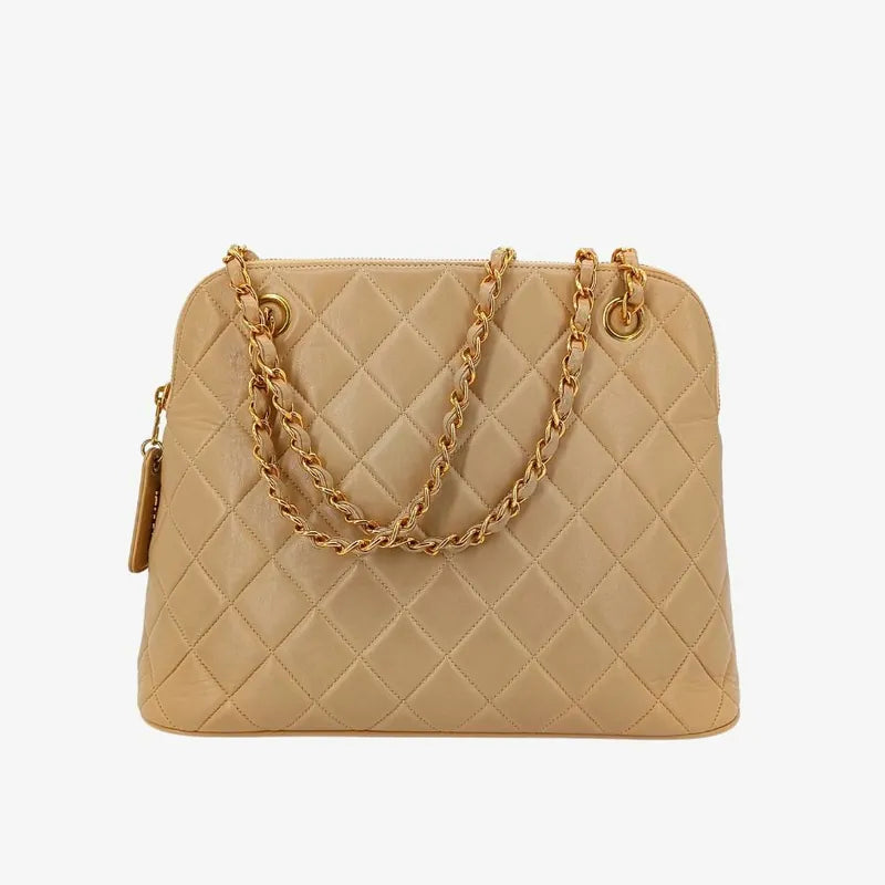 jt095-chanel-vintage-beige-lambskin-quilted-tote-bag