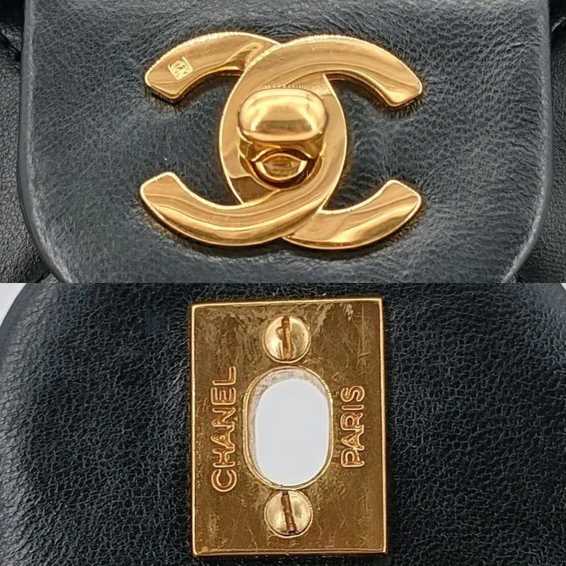 rb417-chanel-vintage-black-lambskin-25cm-classic-flap-bag