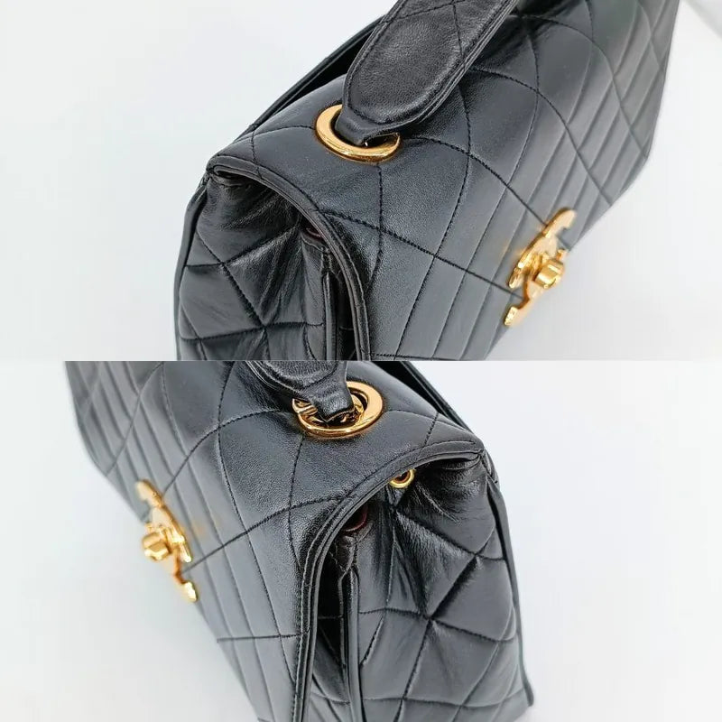 jt228-chanel-vintage-black-lambskin-qulited-flap-bag
