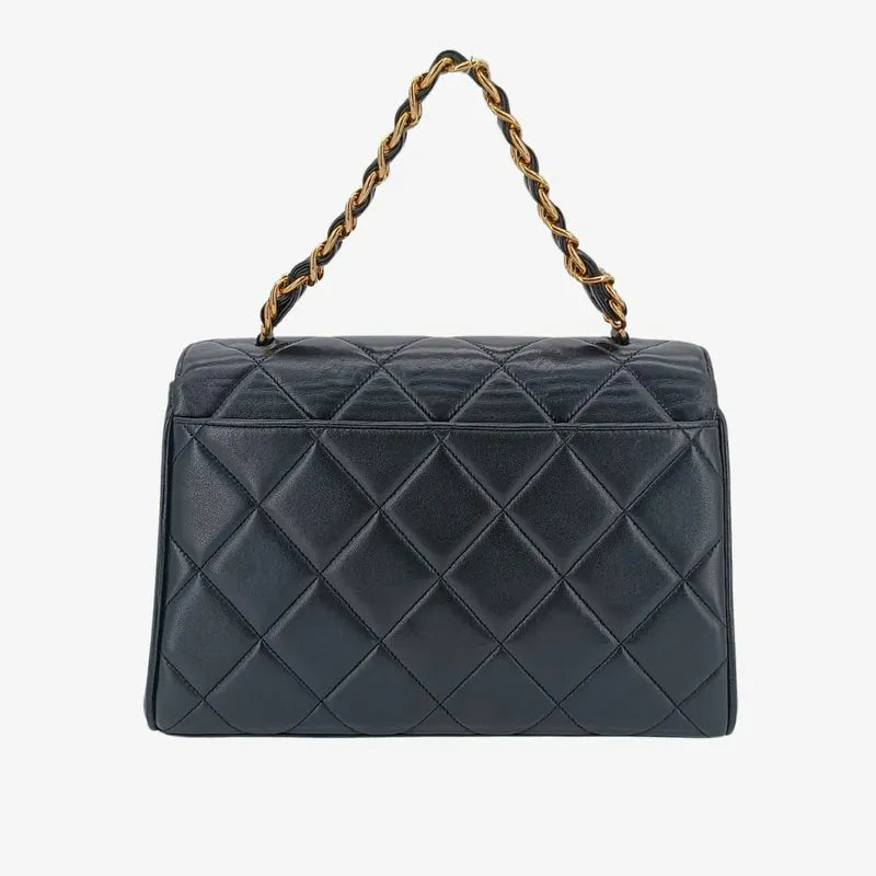 rb597-chanel-vintage-black-lambskin-quilted-flap-handbag