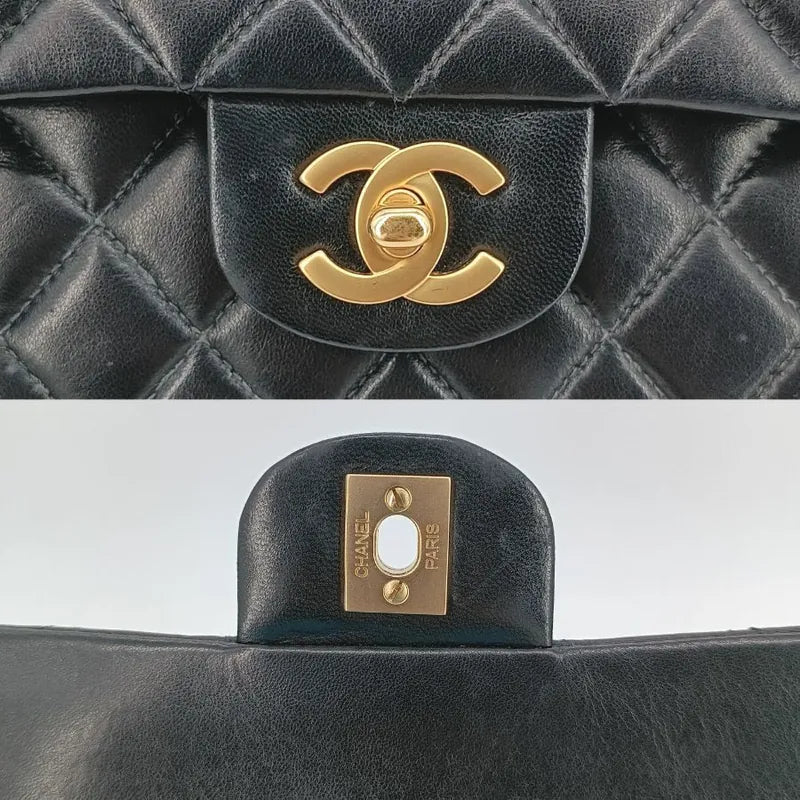 c441-chanel-vintage-black-blue-lambskin-25cm-classic-flap-bag