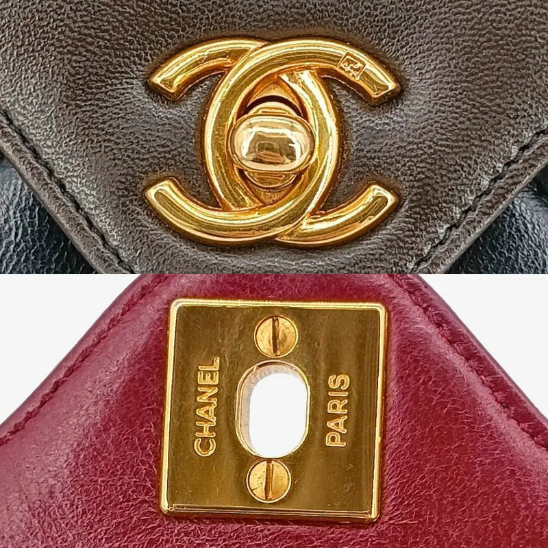 jt896-chanel-vintage-bicolor-black-brown-lambskin-quilted-flap-bag