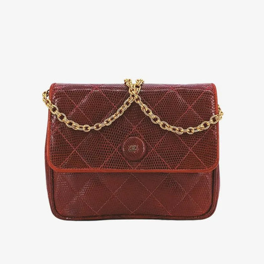 c426-chanel-vintage-burgundy-lizard-skin-gold-chain-flap-bag