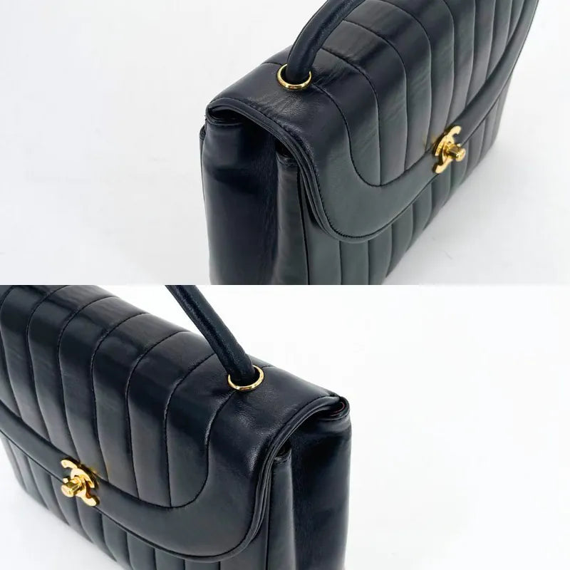 jah183-chanel-vintage-black-lambskin-vertical-flap-bag
