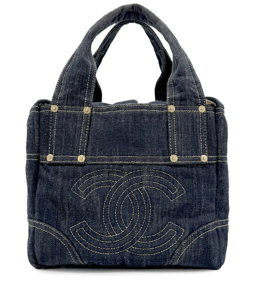 90267387 - CHAEL Vintage Blue Denim Tote Bag