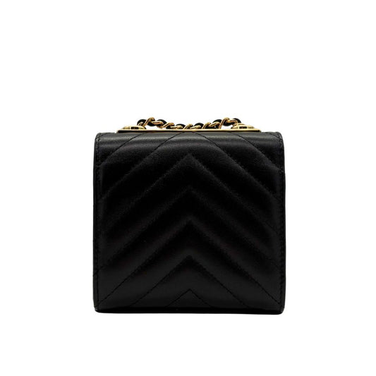 CS062 - CHANEL Black Lambskin Chevron Mini Flap Bag