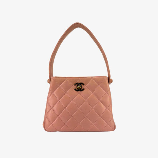 CS025 - CHANEL Vintage Pink Lambskin Mini Double Side Shoulder Bag