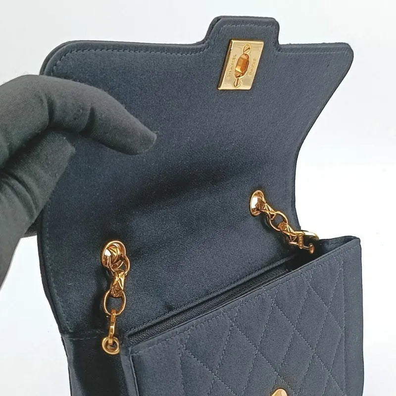 c455-chanel-vintage-black-satin-gold-chain-mini-flap-bag