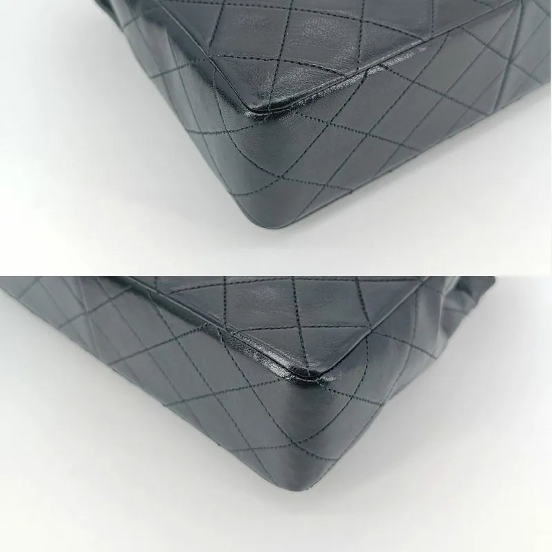 jt148-chanel-vintage-black-lambskin-23cm-flap-bag
