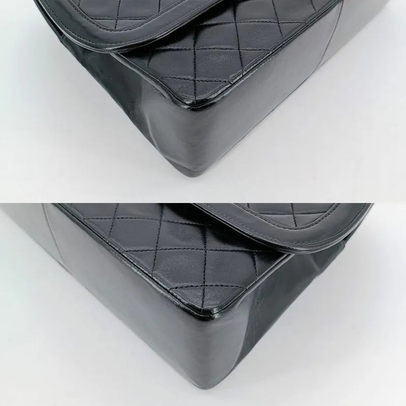 jah150-chanel-vintage-black-lambskin-quilted-flap-bag