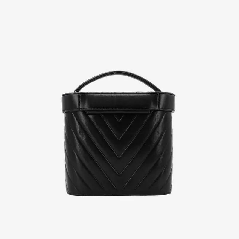jq979-chanel-vintage-black-lambskin-flap-bucket-bag