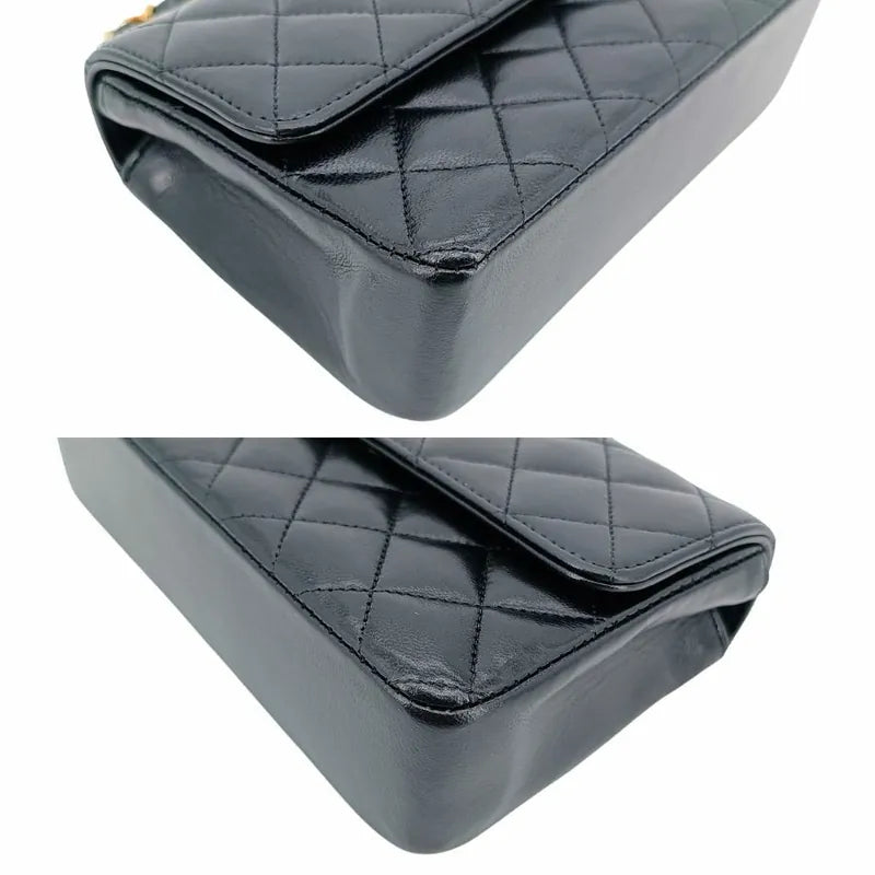 jah163-chanel-vintage-black-lambskin-flap-bag