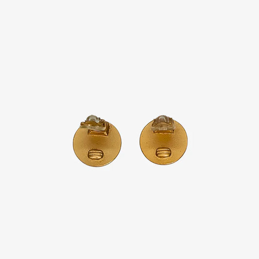 rc363-chanel-vintage-red-rhinestone-round-gold-plated-clip-on-earrings