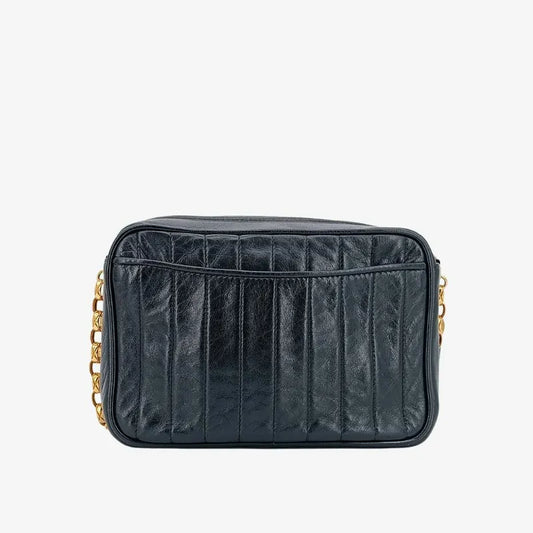 js390-chanel-vintage-black-lambskin-tassels-gold-chain-camera-bag